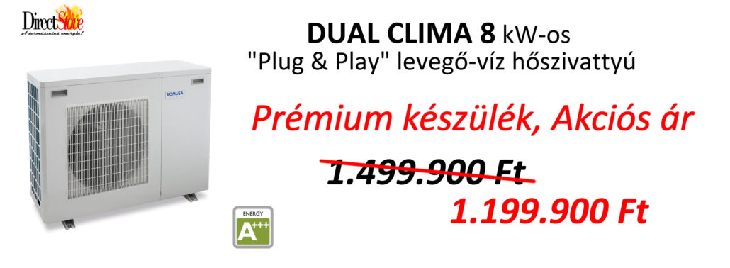 Levegő-víz hősziavyttú akció 8 kw 2018.09